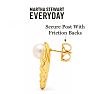 Martha Stewart Everyday Shell Pearl Stud Earrings In Gold Image-3