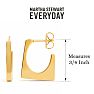 Martha Stewart Everyday Geometric Hoop Earrings In Gold Image-2
