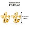 Martha Stewart Everyday Flower Stud Earrings In Gold Image-2