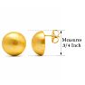 Martha Stewart Everyday Button Stud Earrings In Gold Image-2