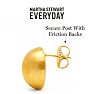 Martha Stewart Everyday Button Stud Earrings In Gold Image-3