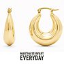 Martha Stewart Everyday Plump Hoop Earrings In Gold Image-1