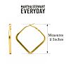 Martha Stewart Everyday Structured Hoop Earrings In Gold Image-2
