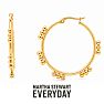 Martha Stewart Everyday Patterned Hoop Earrings In Gold Image-1