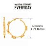 Martha Stewart Everyday Patterned Hoop Earrings In Gold Image-2