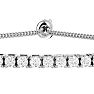 1 Carat Diamond Bolo Tennis Bracelet In Sterling Silver, Adjustable 6-9 inches Image-5