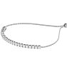 2 Carat Diamond Bolo Tennis Bracelet In Sterling Silver, Adjustable 6-9 inches Image-5