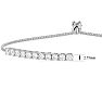 2 Carat Diamond Bolo Tennis Bracelet In Sterling Silver, Adjustable 6-9 inches Image-6