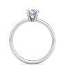 1 Carat Oval Shape Lab Grown Diamond Ring In Sterling Silver, Solitaire Image-3