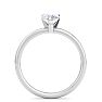 1 Carat Pear Shape Lab Grown Diamond Ring In Sterling Silver, Solitaire Image-3
