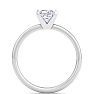 1 Carat Princess Cut Lab Grown Diamond Ring In Sterling Silver, Solitaire Image-3