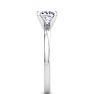 1 Carat Princess Cut Lab Grown Diamond Ring In Sterling Silver, Solitaire Image-4