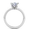 2 Carat Oval Shape Lab Grown Diamond Ring In Sterling Silver, Solitaire Image-3