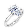 2 Carat Pear Shape Lab Grown Diamond Ring In Sterling Silver, Solitaire Image-2