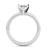 2 Carat Pear Shape Lab Grown Diamond Ring In Sterling Silver, Solitaire Image-3