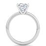 2 Carat Princess Cut Lab Grown Diamond Ring In Sterling Silver, Solitaire Image-3