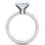 3 Carat Marquise Shape Lab Grown Diamond Ring In Sterling Silver, Solitaire Image-3