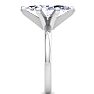 3 Carat Marquise Shape Lab Grown Diamond Ring In Sterling Silver, Solitaire Image-4