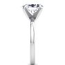 3 Carat Oval Shape Lab Grown Diamond Ring In Sterling Silver, Solitaire Image-4
