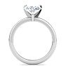 3 Carat Pear Shape Lab Grown Diamond Ring In Sterling Silver, Solitaire Image-3