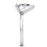 3 Carat Pear Shape Lab Grown Diamond Ring In Sterling Silver, Solitaire Image-4