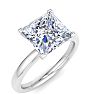 3 Carat Princess Cut Lab Grown Diamond Ring In Sterling Silver, Solitaire Image-2