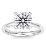 3 Carat Round Shape Lab Grown Diamond Ring In Sterling Silver, Solitaire Image-1