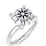 3 Carat Round Shape Lab Grown Diamond Ring In Sterling Silver, Solitaire Image-2
