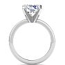 3 Carat Round Shape Lab Grown Diamond Ring In Sterling Silver, Solitaire Image-3