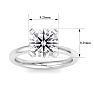 3 Carat Round Shape Lab Grown Diamond Ring In Sterling Silver, Solitaire Image-5