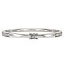 1/10 Carat Natural Diamond Bangle Bracelet In Sterling Silver Image-4