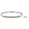1/10 Carat Natural Diamond Bangle Bracelet In Sterling Silver Image-5