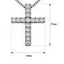 1/2 Carat Natural Diamond Cross Necklace In Sterling Silver, 18 Inches Image-5