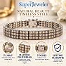1 Carat Three Row Diamond Bracelet In Platinum Overlay, 7 Inches Image-2
