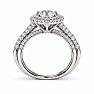 1 Carat Pear Shape Lab Grown Diamond Halo Bridal Set In Sterling Silver Image-3