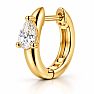 1/3 Carat Lab Grown Diamond Petite Hoop Earrings In 14K Yellow Gold Over Sterling Silver Image-6