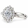 Estate Jewelry IGI Certified 2.57 Carat Oval Shape Lab Grown Diamond Engagement Ring In 14K White Gold Image-3