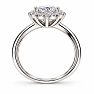 Estate Jewelry IGI Certified 2.57 Carat Oval Shape Lab Grown Diamond Engagement Ring In 14K White Gold Image-4