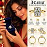 Estate Jewelry 3.04 Carat Cushion Cut Lab Grown Diamond Bezel Set Ring In 14K Yellow Gold Image-2