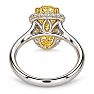 Estate Jewelry 2.26 Carat Lab Grown Canary Yellow Diamond Halo Engagement Ring In 14K White Gold Image-5