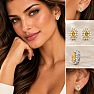 Estate Jewelry 2.37 Carat Lab Grown Canary Yellow Diamond Halo Earrings In 14K White Gold Image-6