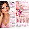 Estate Jewelry 2 1/2 Carat Lab Grown Pear Shape Pink Diamond Halo Necklace In 14K White Gold Image-2