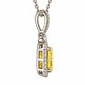 Estate Jewelry 1.66 Carat Lab Grown Canary Yellow Diamond Halo Necklace In 14K White Gold Image-4