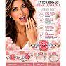 Estate Jewelry 3.28 Carat Lab Grown Radiant Fancy Pink Diamond and Trapezoid Three Stone Ring In 14K White Gold Image-2