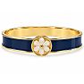 Draper James Signature Magnolia Enamel Gold Bangle, Navy Image-1