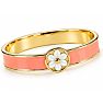 Draper James Signature Magnolia Enamel Gold Bangle, Coral Image-2