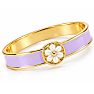 Draper James Signature Magnolia Enamel Gold Bangle, Lavender Image-2