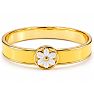 Draper James Signature Magnolia Enamel Gold Bangle, Yellow Image-1