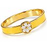 Draper James Signature Magnolia Enamel Gold Bangle, Yellow Image-2