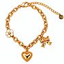 Draper James Heart and Bow Charm Bracelet In Gold Image-1